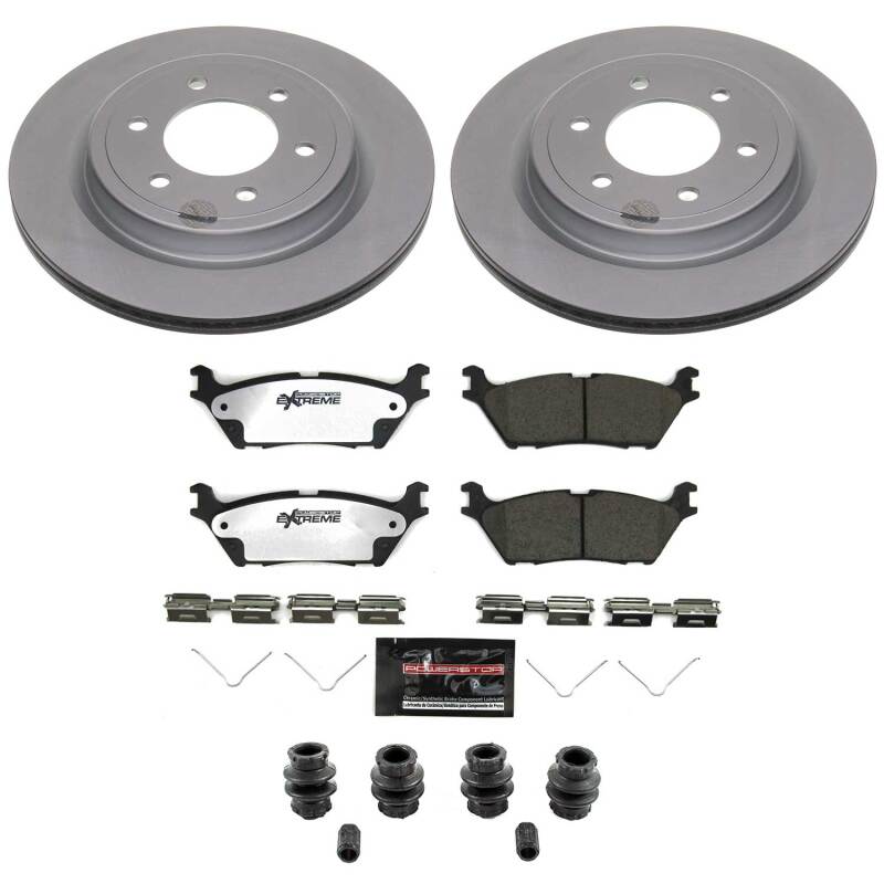 PowerStop CPK8764-36 - PSBCPK8764-36 - Power Stop 22-25 Ford Bronco Rear Z36 Coated Truck & Tow Brake Kit - Shipped in Europe - Tuningsupply.com