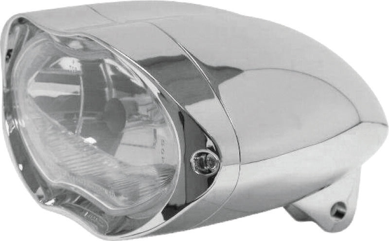Bikers Choice 482821 - BKC482821 - Bikers Choice Chrome Sunray Headlight Bottom Mount Universal Custom 55/60W H4 - Shipped in Europe - Tuningsupply.com