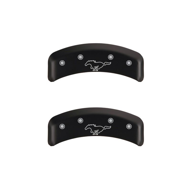 MGP 10095SMPYRD - MGP10095SMPYRD - MGP 4 Caliper Covers Engraved Front Mustang Engraved Rear Pony Red finish silver ch - Shipped in Europe - Tuningsupply.com
