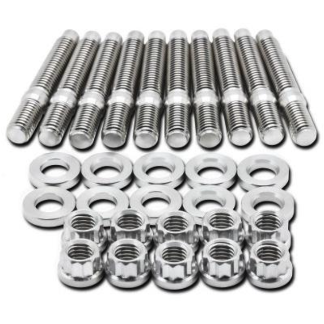 BLOX Racing BXFL-00308-9 - BLOBXFL-00308-9 - BLOX Racing SUS303 Stainless Steel Intake Manifold Stud Kit M8 x 1.25mm 55mm in Length - 9-piece - Shipped in Europe - Tuningsupply.com