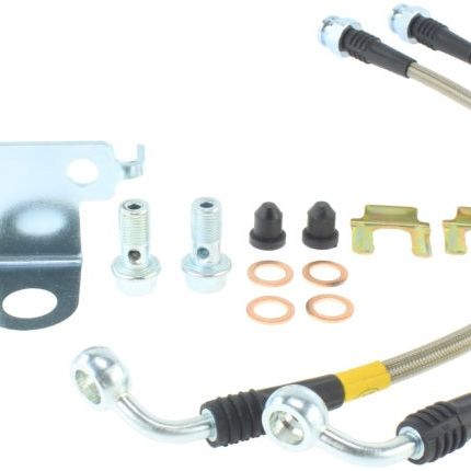 Stoptech 950.61021 - STO950.61021 - StopTech Stainless Steel Front Brake Lines 2015 Ford Mustang GT w/ Performance Package - Shipped in Europe - Tuningsupply.com