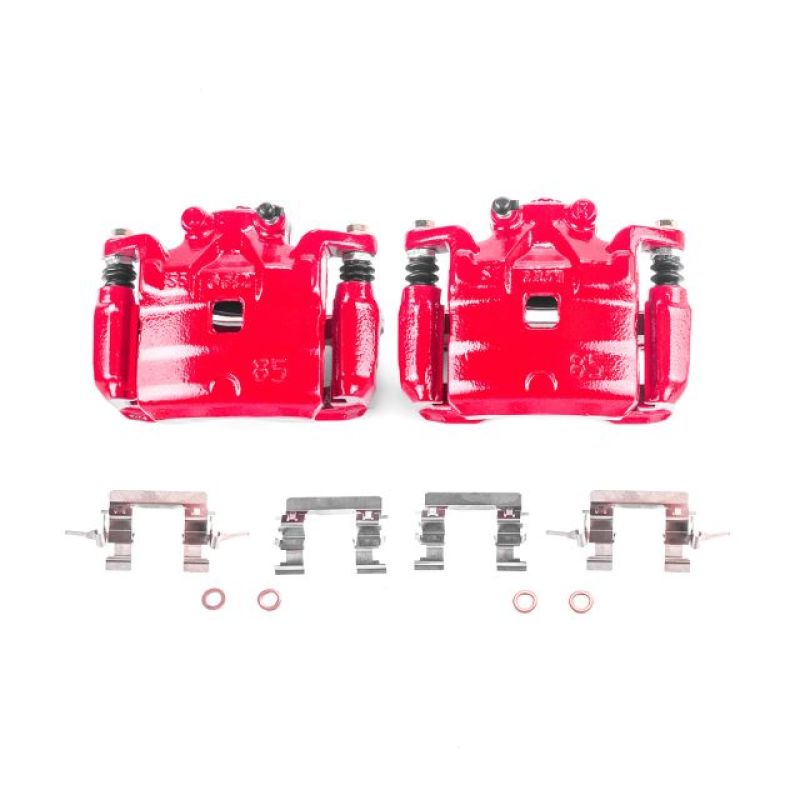 PowerStop S6640 - PSBS6640 - Power Stop 11-17 Nissan Juke Front Red Calipers w/Brackets - Pair - Shipped in Europe - Tuningsupply.com