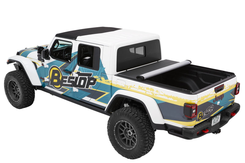Bestop 19280-17 - BES19280-17 - Bestop Roll Soft Tonneau - 20-26 Jeep Gladiator For 5 Ft. Bed EZ-Roll (Premium Black Twill) - Shipped in Europe - Tuningsupply.com