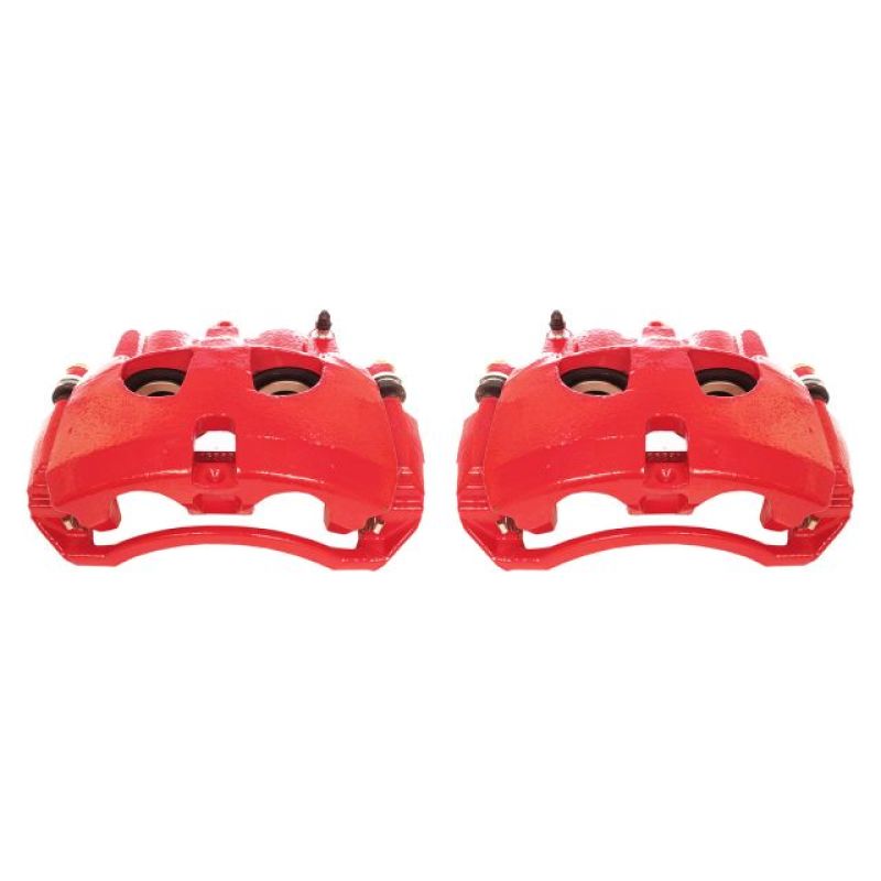 PowerStop S5172 - PSBS5172 - Power Stop 09-10 Dodge Ram 2500 Front Red Calipers w/Brackets - Pair - Shipped in Europe - Tuningsupply.com