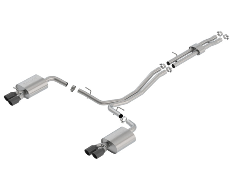 Borla 140765BC - BOR140765BC - Borla 18-19 Ford Explorer Sport 3.5L 2.5in 2.25in Diameter S-Type Exhaust Black Chrome 3.5in Tip - Shipped in Europe - Tuningsupply.com