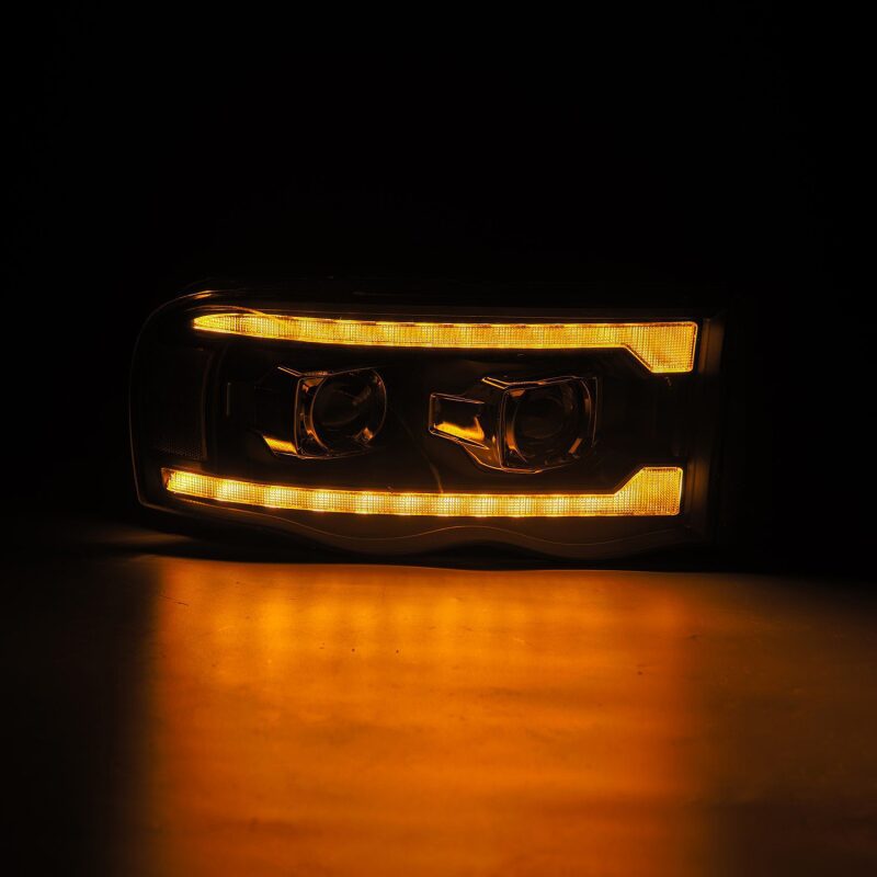 AlphaRex 880567 - ARX880567 - AlphaRex 02-05 Dodge Ram 1500 LUXX LED Proj Headlights Plank Style Black w/Activ Light/Seq Signal - Shipped in Europe - Tuningsupply.com