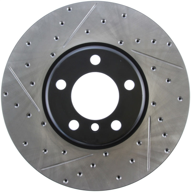 Stoptech 127.34140R - STO127.34140R - StopTech BMW 12-15 335i / 2014 428i / 2015 235i/228i Front Right Slotted & Drilled Sport Brake Rotor - Shipped in Europe - Tuningsupply.com