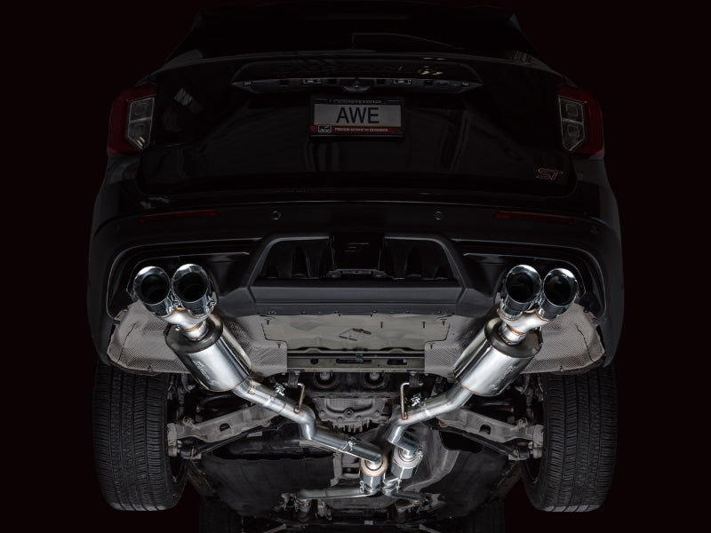 AWE Tuning 3015-42625 - AWE3015-42625 - AWE Tuning 2020+ Ford Explorer ST Touring Edition Exhaust w/ Chrome Silver Tips - Shipped in Europe - Tuningsupply.com