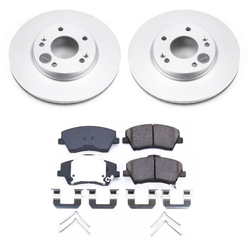 PowerStop CRK7893 - PSBCRK7893 - Power Stop 17-19 Hyundai Ioniq Front Z17 Evolution Geomet Coated Brake Kit - Shipped in Europe - Tuningsupply.com
