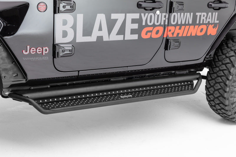 Go Rhino D10080T - GORD10080T - Go Rhino Dominator Extreme D1 Side Steps - Tex Blk - 80in - Shipped in Europe - Tuningsupply.com