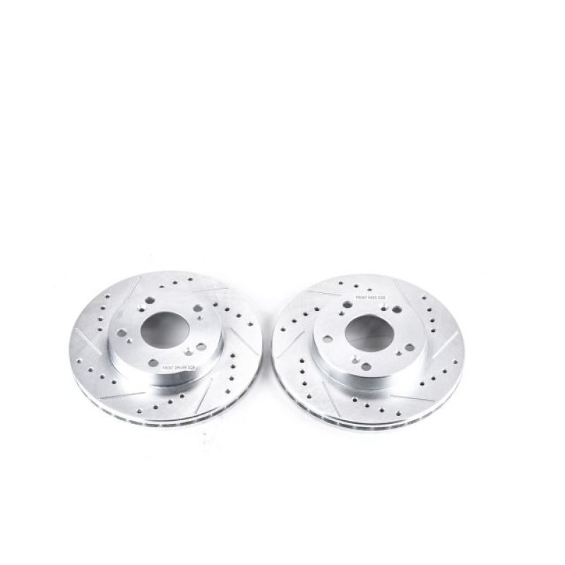 PowerStop JBR962XPR - PSBJBR962XPR - Power Stop 02-06 Acura RSX Front Evolution Drilled & Slotted Rotors - Pair - Shipped in Europe - Tuningsupply.com
