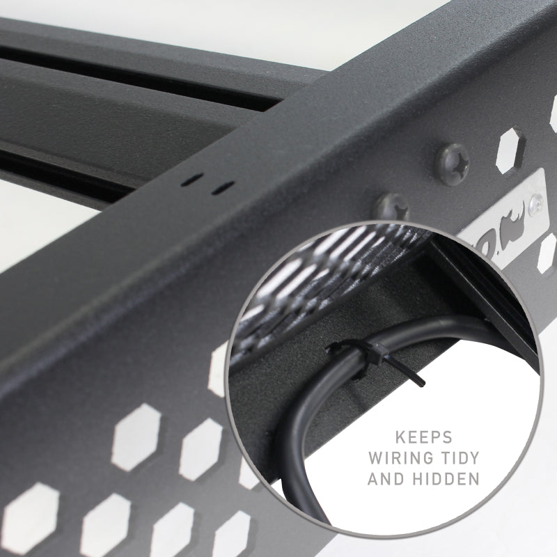 Go Rhino 5933190T - GOR5933190T - Go Rhino 24-25 Toyota Tacoma Double Cab Pickup Ceros Low Profile Roof Rack - Tex. Blk - Shipped in Europe - Tuningsupply.com