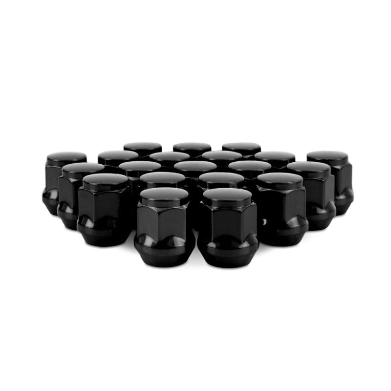 Mishimoto MMLG-AC1215-20BK - MISMMLG-AC1215-20BK - Mishimoto Steel Acorn Lug Nuts M12 x 1.5 - 20pc Set - Black - Shipped in Europe - Tuningsupply.com
