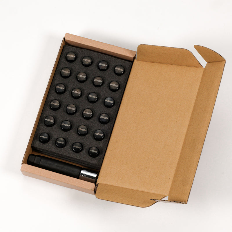 Rays W1712125B - RAYW1712125B - Rays M12x1.25 5 holes 16pcs nut, 4pcs Lock nut, 1 adapter & 1 lock nut key - Black - Shipped in Europe - Tuningsupply.com