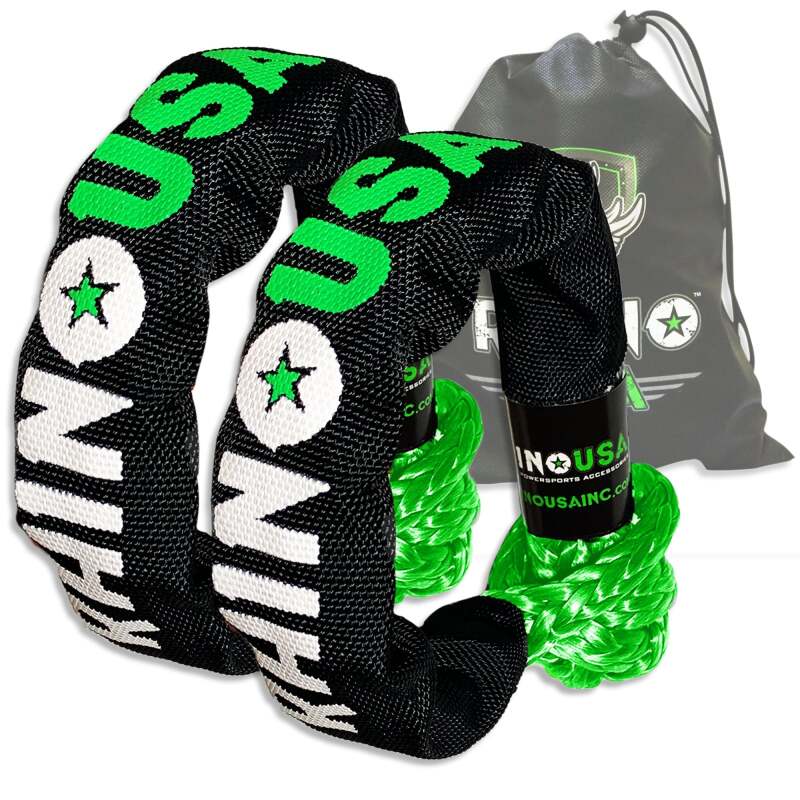 Rhino USA SFTSHACK-12-GRN-2 - RSASFTSHACK-12-GRN-2 - Rhino USA Synthetic Soft Shackles Green (2-Pack) - Shipped in Europe - Tuningsupply.com