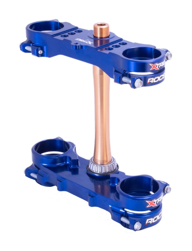 XTrig 501330801401 - XTR501330801401 - XTrig 2024 Yamaha YZ250F/ 23+ YZ450F ROCS Tech Triple Clamp 22 mm. Offset M12 - Blue - Shipped in Europe - Tuningsupply.com