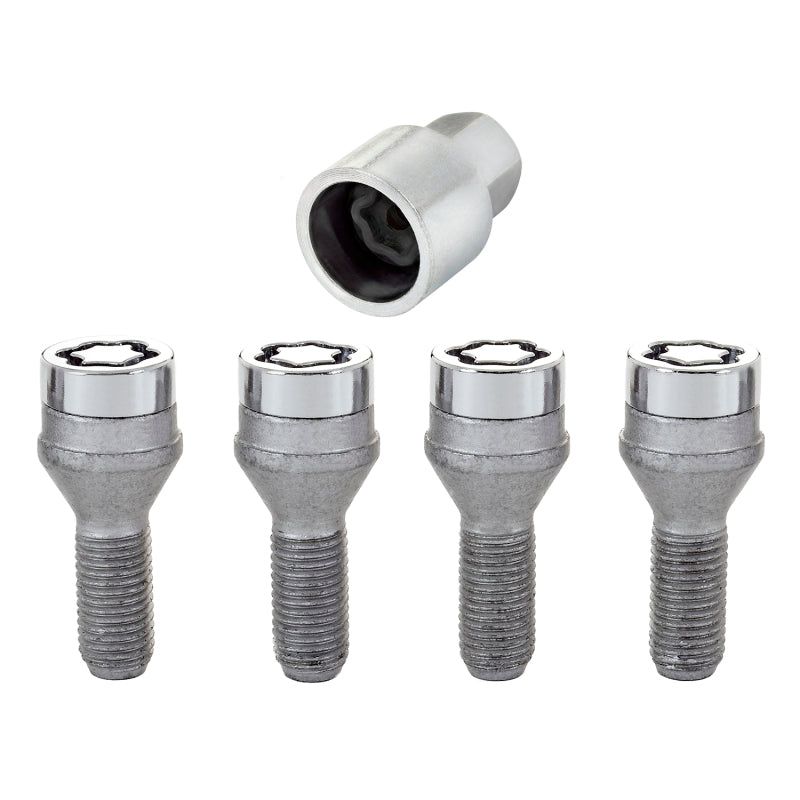 McGard 27261 - MCG27261 - McGard Wheel Lock Bolt Set - 4pk. (Cone Seat) M12X1.25 / 19mm Hex / 25.6mm Shank Length - Chrome - Shipped in Europe - Tuningsupply.com