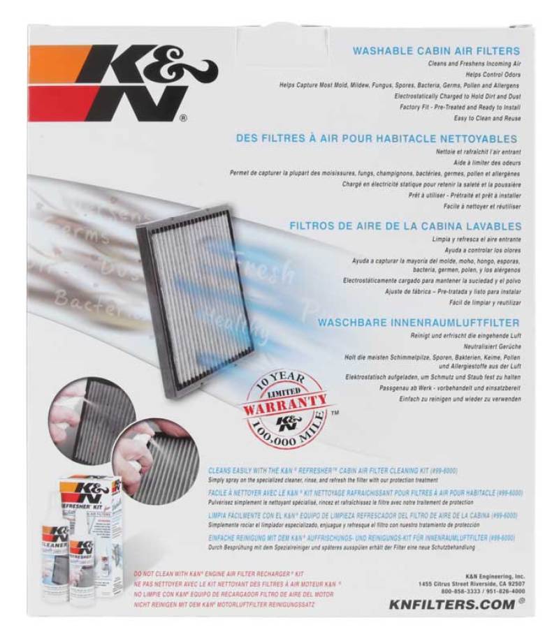 K&N Engineering VF2052 - KNNVF2052 - K&N Replacement Cabin Air Filter - Shipped in Europe - Tuningsupply.com