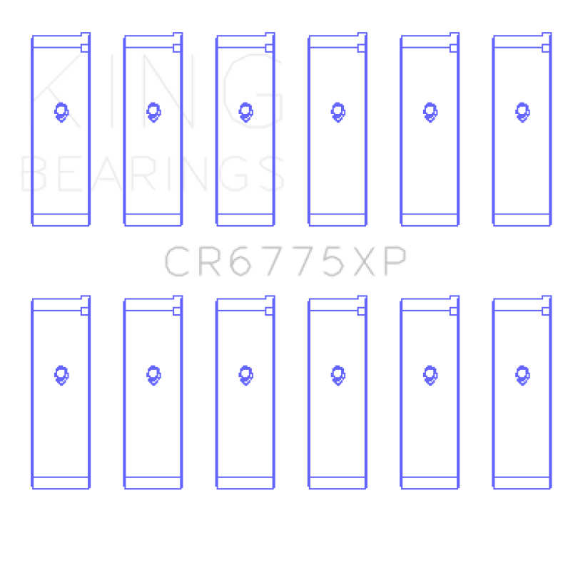 King Engine Bearings GCR6775XPSTDX - KINGCR6775XPSTDX - King Engine Bearings Nissan VQ35DE Performance Rod Bearing Set - Size STDX - Shipped in Europe - Tuningsupply.com