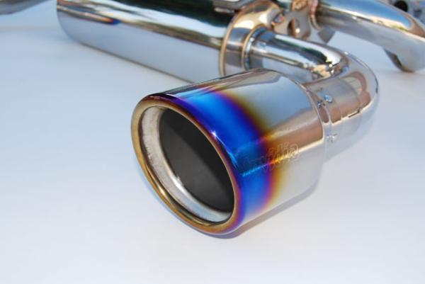Invidia - INVHS02N3ZGID - Invidia 02-08 Nissan 350z Gemini Rolled Titanium Tip Cat-back Exhaust - Shipped in Europe - Tuningsupply.com