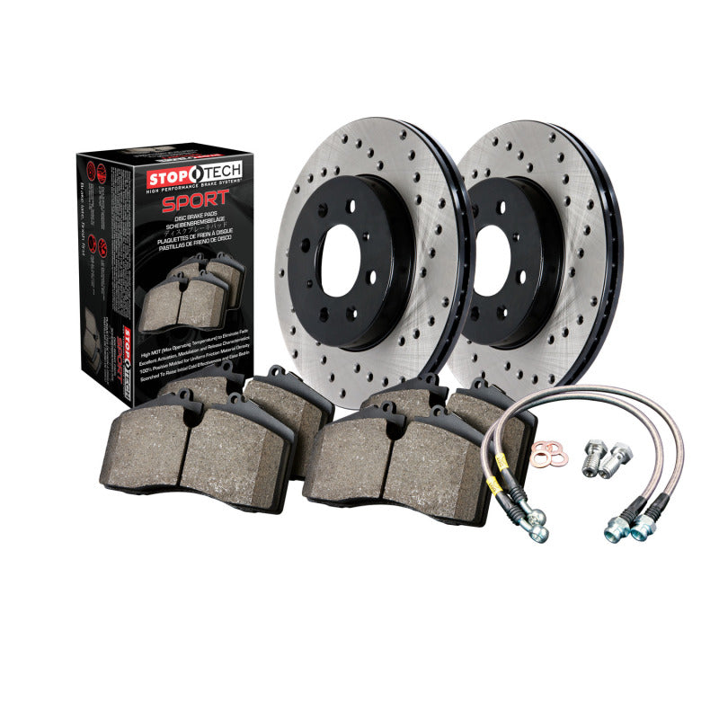 Stoptech - STO979.33061F - Sport Axle Pack Drilled Rotor, Front - Shipped in Europe - Tuningsupply.com