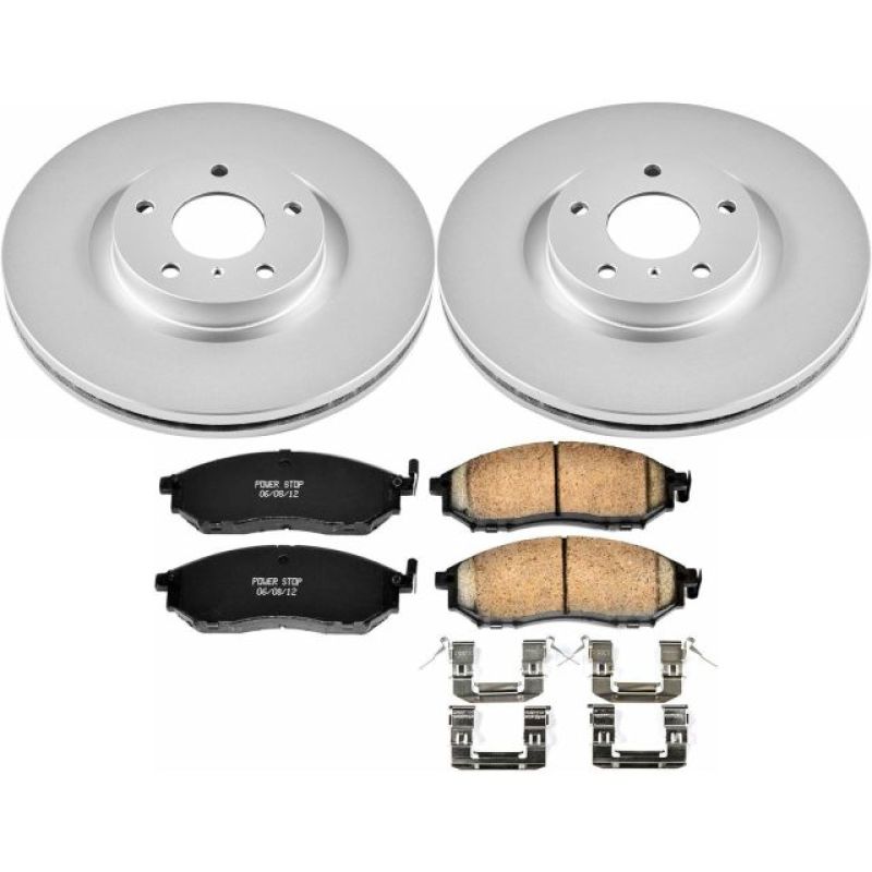PowerStop CRK112 - PSBCRK112 - Power Stop 08-12 Infiniti EX35 Front Z17 Evolution Geomet Coated Brake Kit - Shipped in Europe - Tuningsupply.com