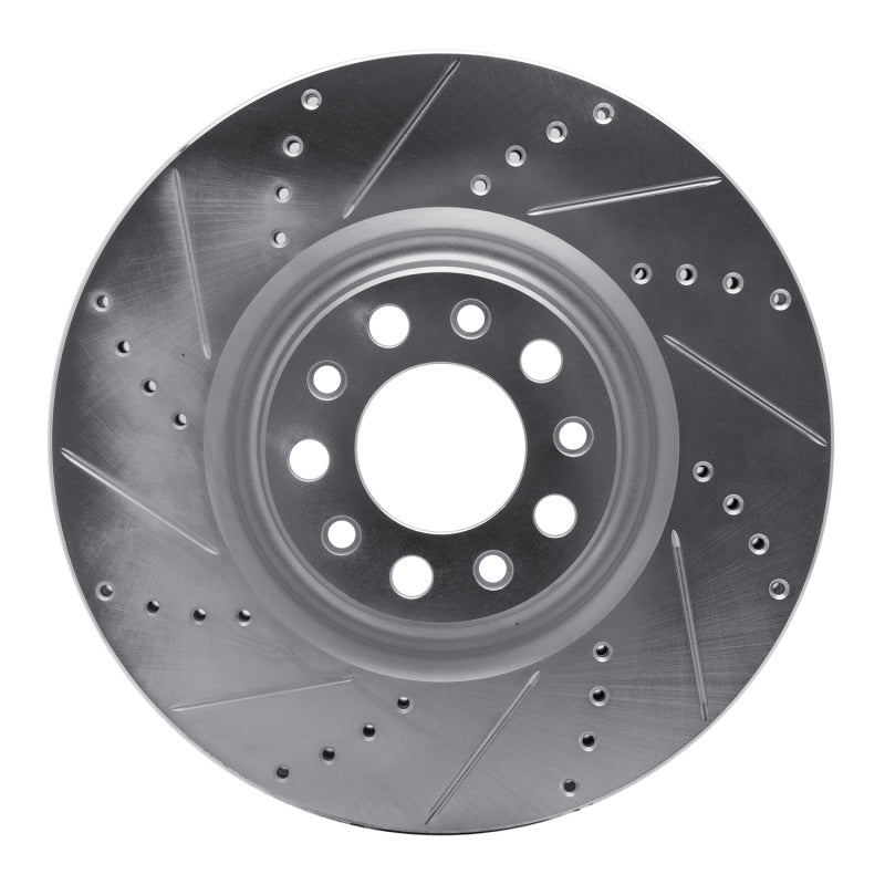 R1 Concepts 631-16012L - RNC631-16012L - R1 2017-2025 Alfa Romeo Stelvio Front Left Drilled & Slotted Silver Brake Rotor - Shipped in Europe - Tuningsupply.com