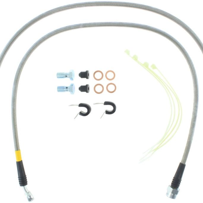 Stoptech 950.66001 - STO950.66001 - StopTech 02-05 Avalanche / 99-05 Silverado 1500 2WD/4WD Stainless Steel Front Brake Lines - Shipped in Europe - Tuningsupply.com