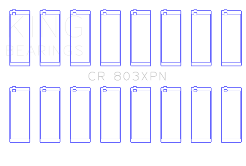 King Engine Bearings GCR803XPN - KINGCR803XPN - King Engine Bearings 55-67 Ford 265/283/302/327 V8 Performance Rod Bearing Set - Size STD - Shipped in Europe - Tuningsupply.com