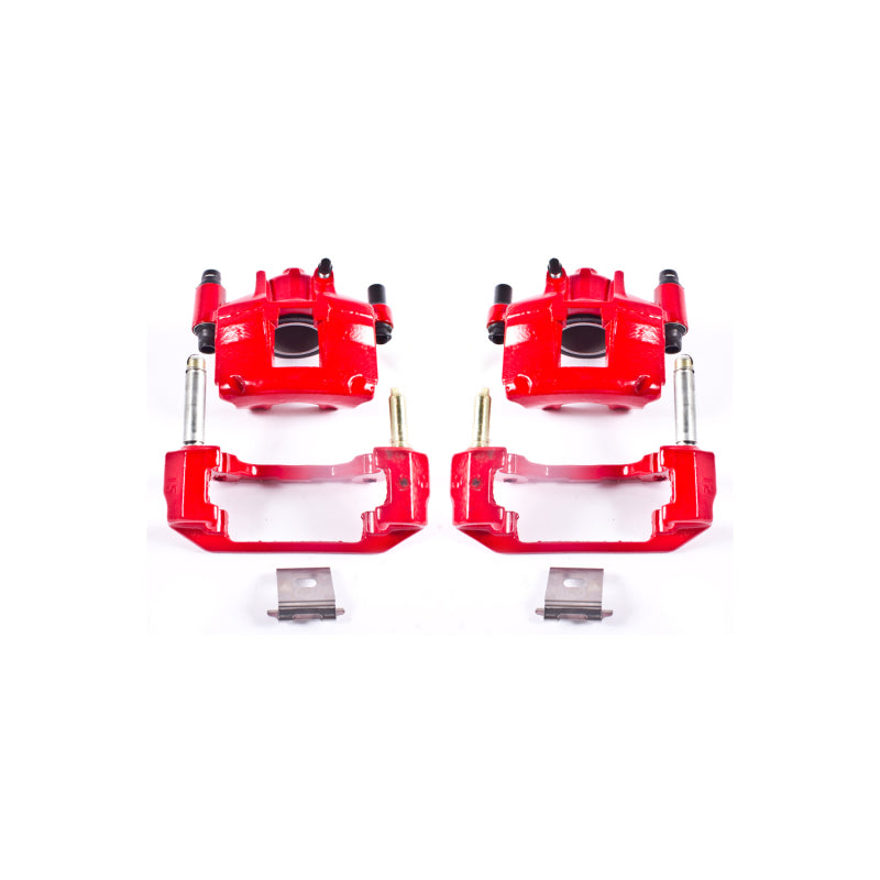 PowerStop S4378 - PSBS4378 - Power Stop 94-98 Ford Mustang Front Red Calipers w/Brackets - Pair - Shipped in Europe - Tuningsupply.com