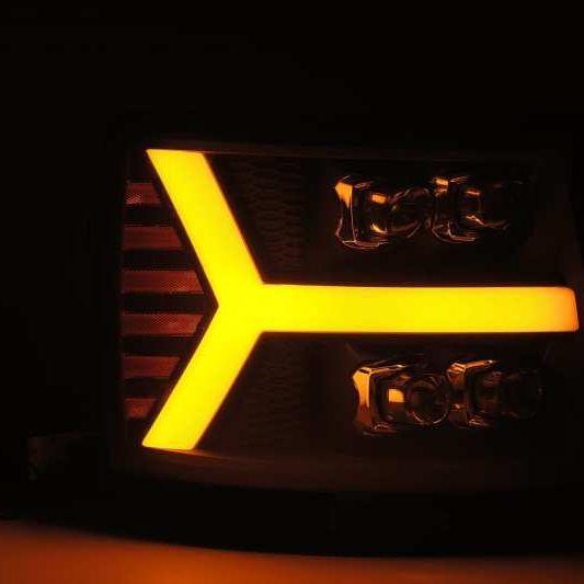 AlphaRex 880208 - ARX880208 - AlphaRex 07-13 Chevy 1500HD(NewBody) NOVA LED Proj Headlight Plank Sty Glos Blk w/Activ Lite/Seq Sig - Shipped in Europe - Tuningsupply.com