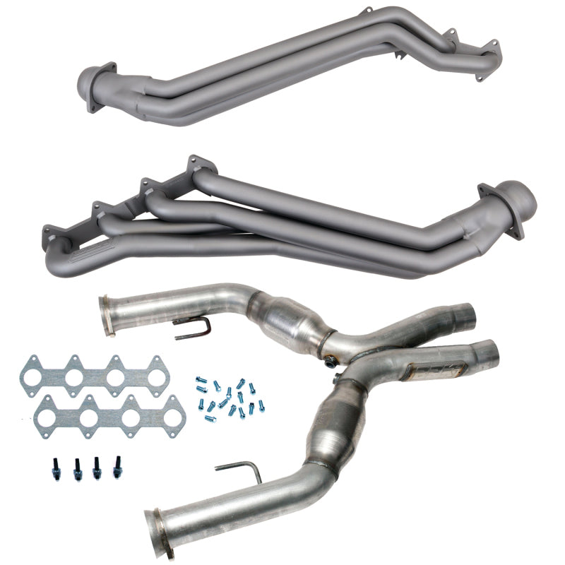 BBK 16412 - BBK16412 - BBK 05-10 Ford Mustang GT 1 5/8 Long Tube Headers w/High Flow Catted X-Pipe (Ti Ceramic) - Shipped in Europe - Tuningsupply.com