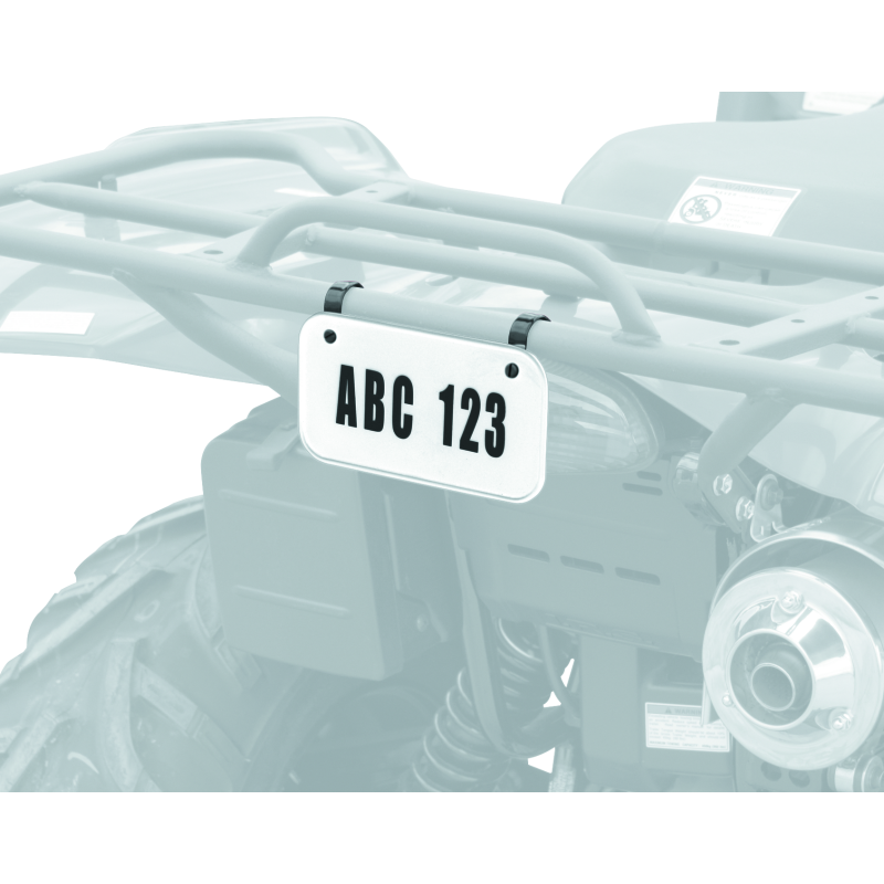 QuadBoss 211907 - QBS211907 - Quadboss ATV License Plate Kit - White - Shipped in Europe - Tuningsupply.com