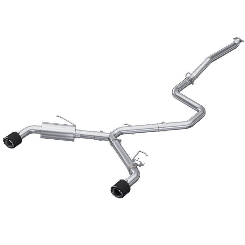 MBRP PS47103CF - MBRPS47103CF - MBRP 22-23 Hyundai Elantra N 2.0L Turbo T304 5in OD CF Tips Dual Outlet 3in Cat Back Exhaust - Shipped in Europe - Tuningsupply.com