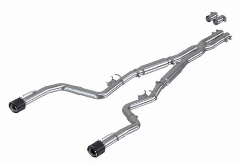 MBRP PS71173CF - MBRPS71173CF - MBRP 17-21 Charger 5.7/6.1/6.4L 3in Dual Rear Exit SS Catback Exhaust w/ Carbon Fiber Tips - Shipped in Europe - Tuningsupply.com