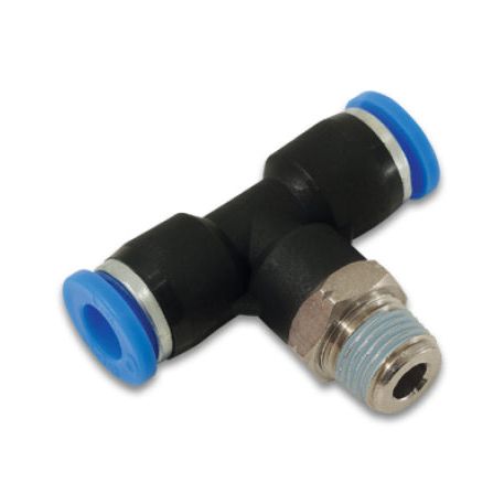 Vibrant 22632 - VIB22632 - Vibrant Male Tee 1-Touch Fitting for 1/4in OD Tube (1/8in NPT) - Shipped in Europe - Tuningsupply.com