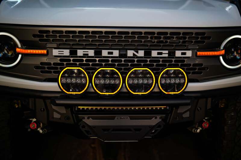DV8 Offroad BE7RW108W-H - DVEBE7RW108W-H - DV8 Offroad 7in Halo Elite Round Light w/ Accent Halo - White/Amber - Shipped in Europe - Tuningsupply.com