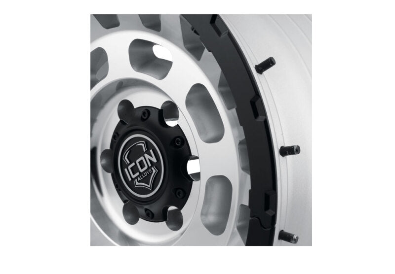 ICON 21017857345SM - ICO21017857345SM - ICON Hammer Pro 17x8.5 / 5x5 / -6mm / 4.5in BS - Silver Machined - Shipped in Europe - Tuningsupply.com