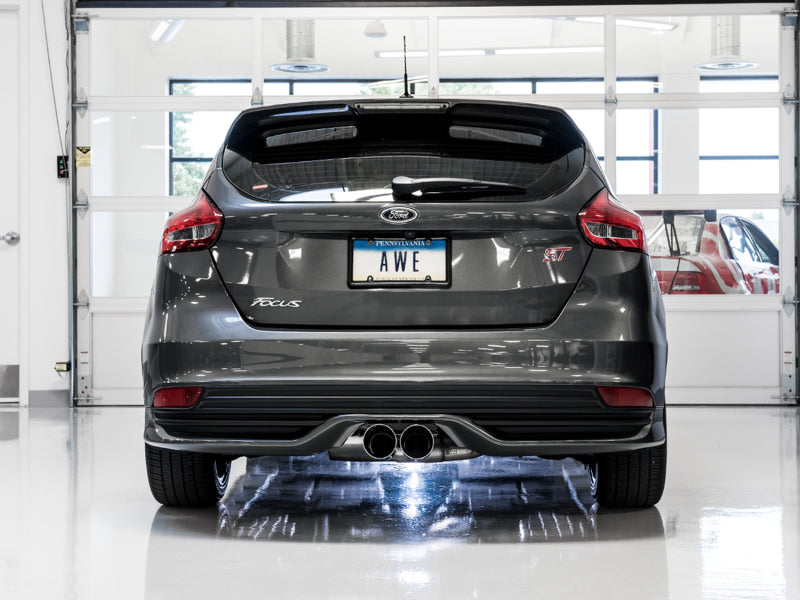 AWE Tuning 3015-32092 - AWE3015-32092 - AWE Tuning Ford Focus ST Touring Edition Cat-back Exhaust - Non-Resonated - Chrome Silver Tips - Shipped in Europe - Tuningsupply.com