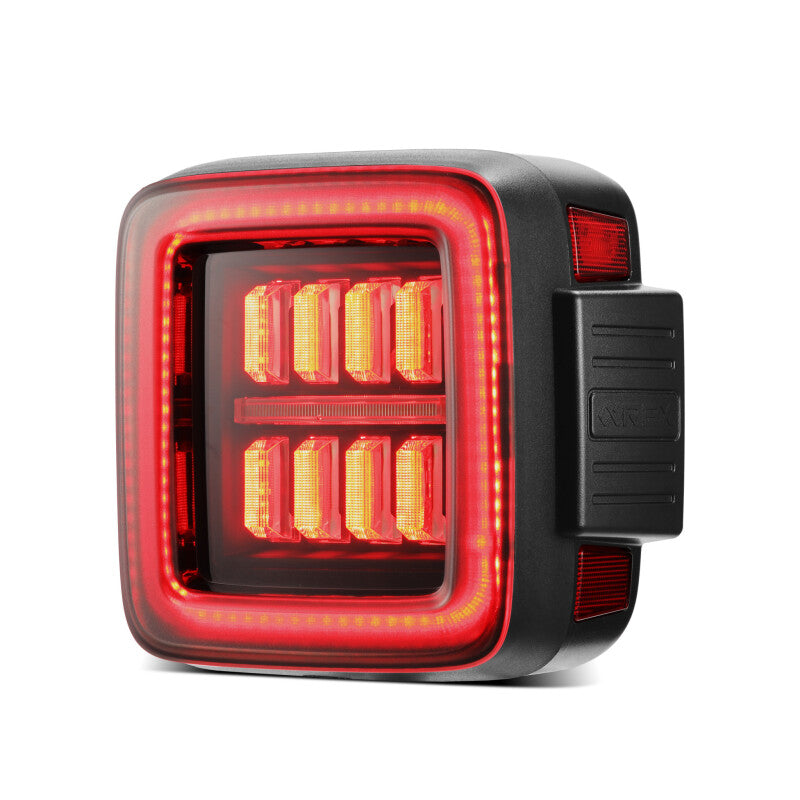 AlphaRex 602020 - ARX602020 - AlphaRex 18-23 Jeep Wrangler JL NOVA Prismatic LED Taillights Black-Red - Shipped in Europe - Tuningsupply.com