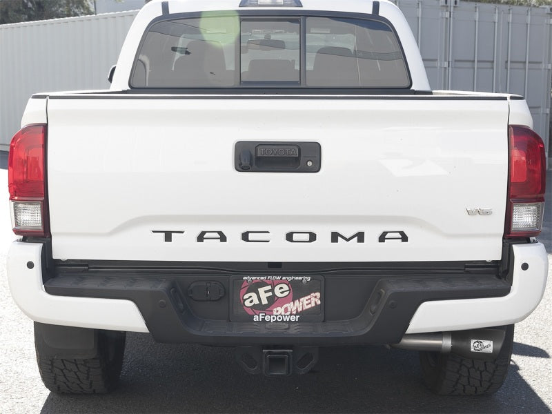 aFe 49-46042-B - AFE49-46042-B - aFe MACH Force-Xp 2-1/2in 304 SS Cat-Back Exhaust w/Black Tips 2016+ Toyota Tacoma L4-2.7L / V6-3.5L - Shipped in Europe - Tuningsupply.com