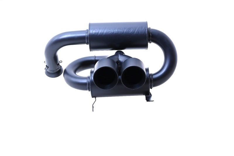 Gibson 98057 - GIB98057 - Gibson 2024 Cam-Am Maverick R 4in. T304 Stainless Round Dual Wall Slash-Cut Tip - Black Ceramic - Shipped in Europe - Tuningsupply.com