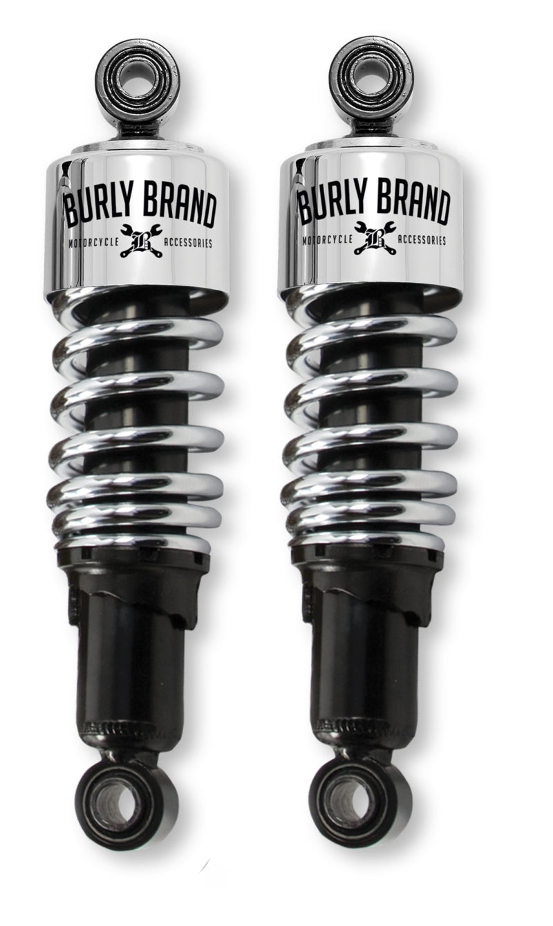 Burly Brand B28-1201 - BURB28-1201 - Burly Brand XL Shocks 10.5in - Chrome - Shipped in Europe - Tuningsupply.com