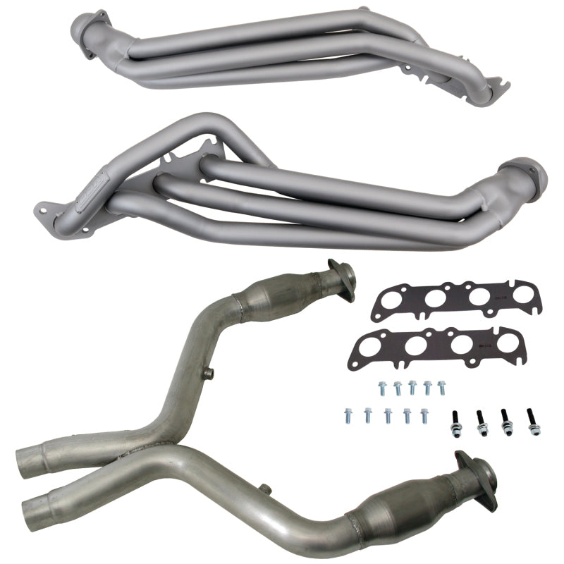 BBK 16331 - BBK16331 - BBK 11-14 Ford Mustang GT 1-3/4 Long Tube Headers w/High Flow Catted X-Pipe (Ti Ceramic) - Shipped in Europe - Tuningsupply.com