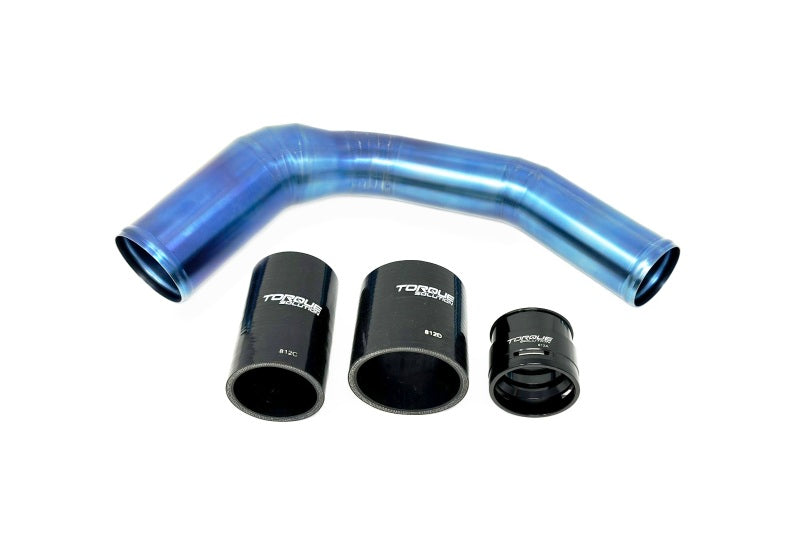 Torque Solution TS-SU-812BU - TQSTS-SU-812BU - Torque Solution 2022+ Subaru WRX / 19-23 Subaru Ascent Titanium Top Mount Charge Pipe - Burnt Blue - Shipped in Europe - Tuningsupply.com
