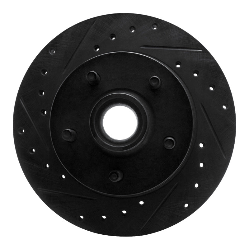 R1 Concepts - RNC633-54110L - R1 83-94 Ford Ranger (USA/Canada) Front Left Drilled & Slotted Black Brake Rotor - Shipped in Europe - Tuningsupply.com