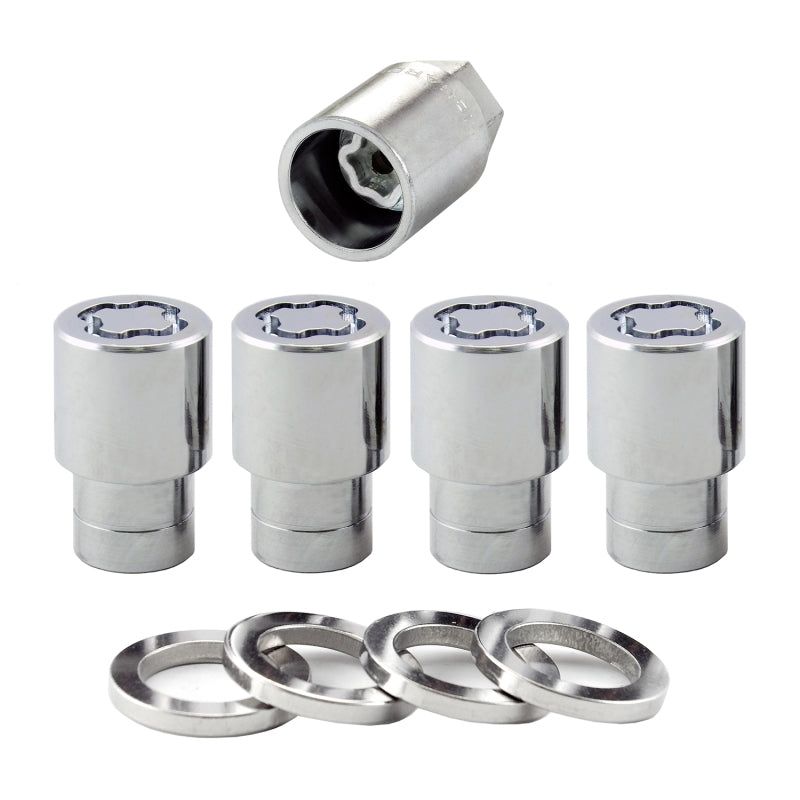 McGard 21156 - MCG21156 - McGard Wheel Lock Nut Set - 4pk. (Reg. Shank Seat) M12X1.5 / 13/16 Hex / 1.38in. Length - Chrome - Shipped in Europe - Tuningsupply.com