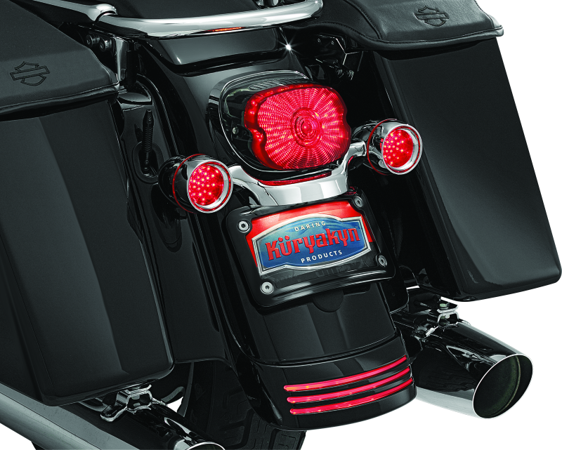 Kuryakyn 3149 - KUR3149 - Kuryakyn Curved License Plate Mount Black - Shipped in Europe - Tuningsupply.com