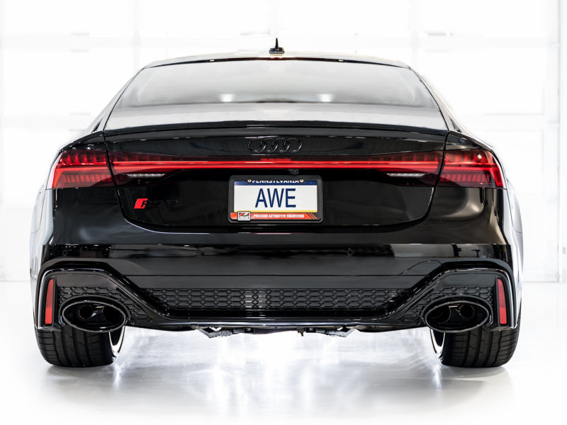 AWE Tuning 3025-33776 - AWE3025-33776 - AWE Tuning 21-23 Audi C8 RS6/RS7 SwitchPath Cat-back Exhaust - Diamond Black Tips - Shipped in Europe - Tuningsupply.com