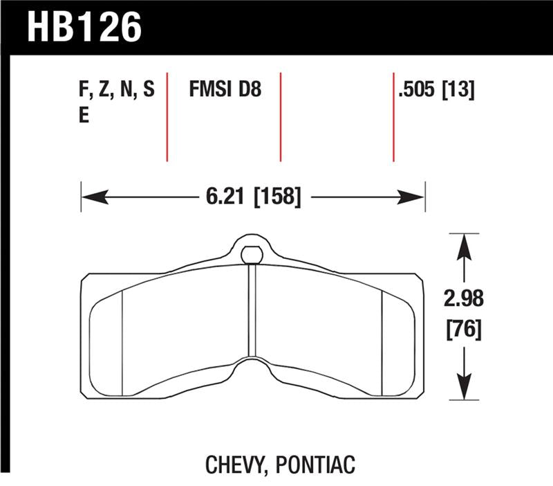 Hawk Performance HB126F.505 - HAWKHB126F.505 - Hawk HPS Street Brake Pads - Shipped in Europe - Tuningsupply.com